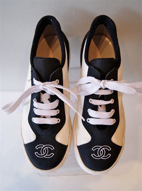 chanel tennis sneaker|vintage chanel tennis shoes.